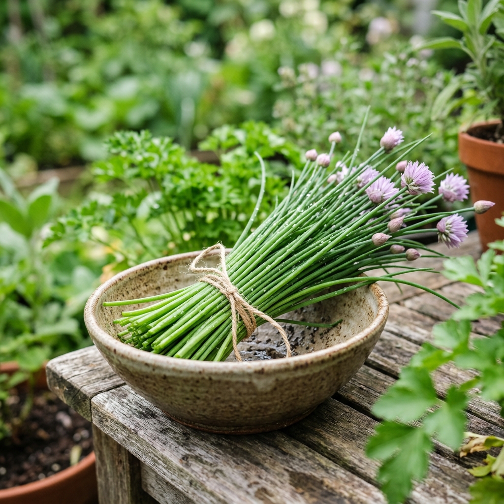 chives harvest stage