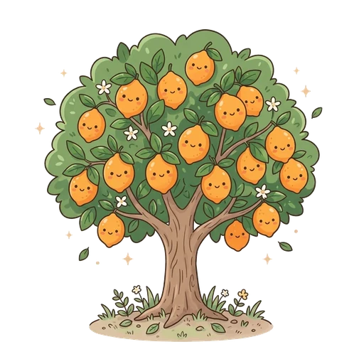 Ripe orange kumquats on the branch