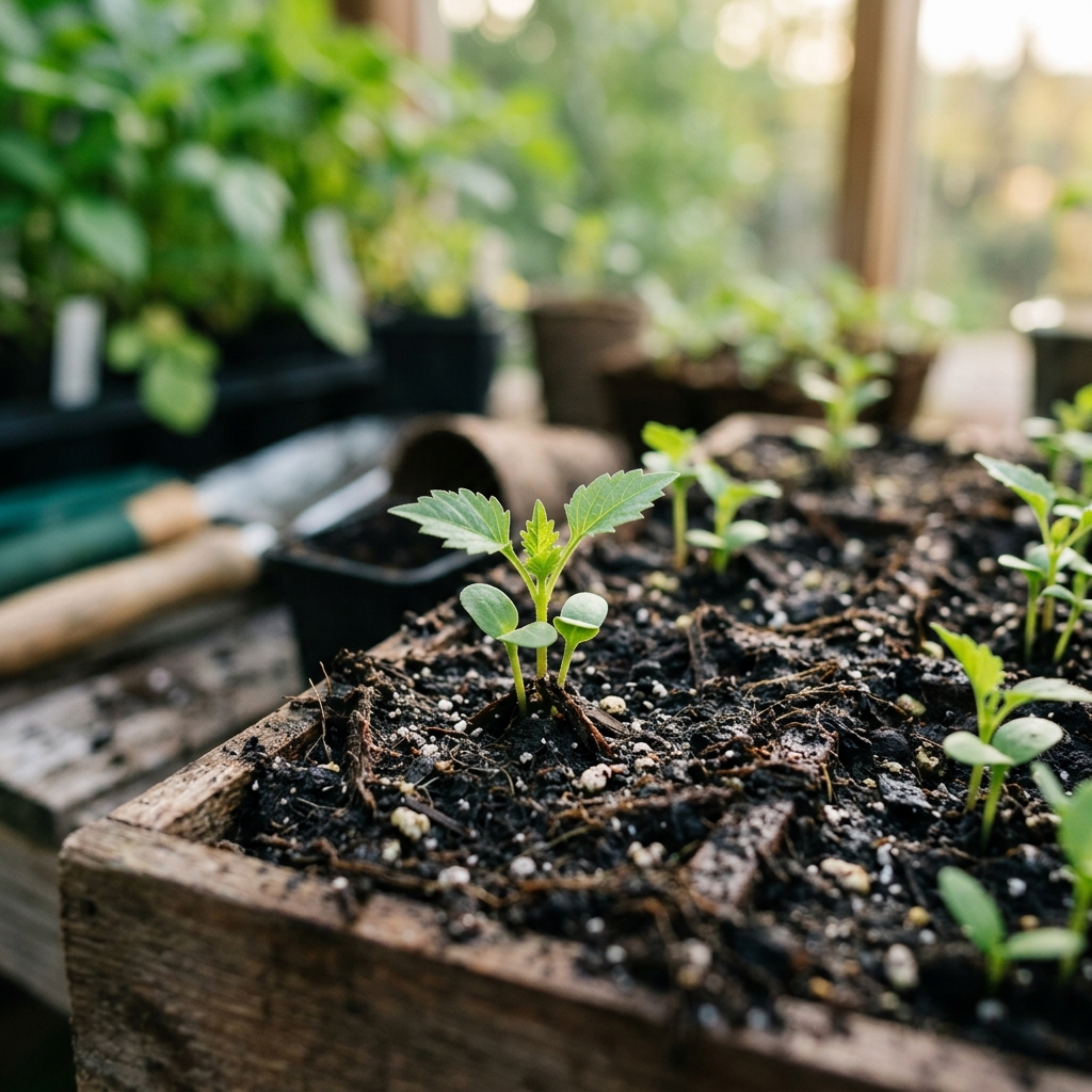 dahlia seedling stage
