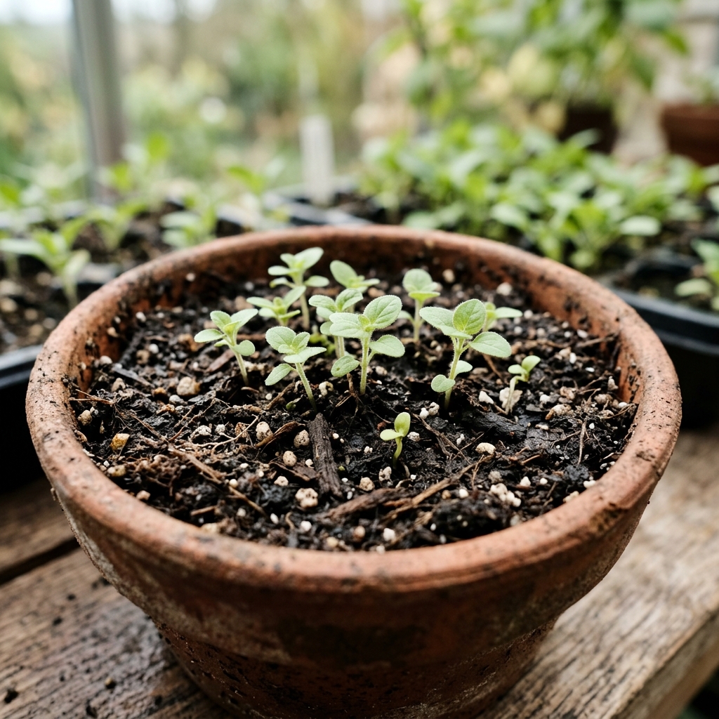 marjoram seedling stage
