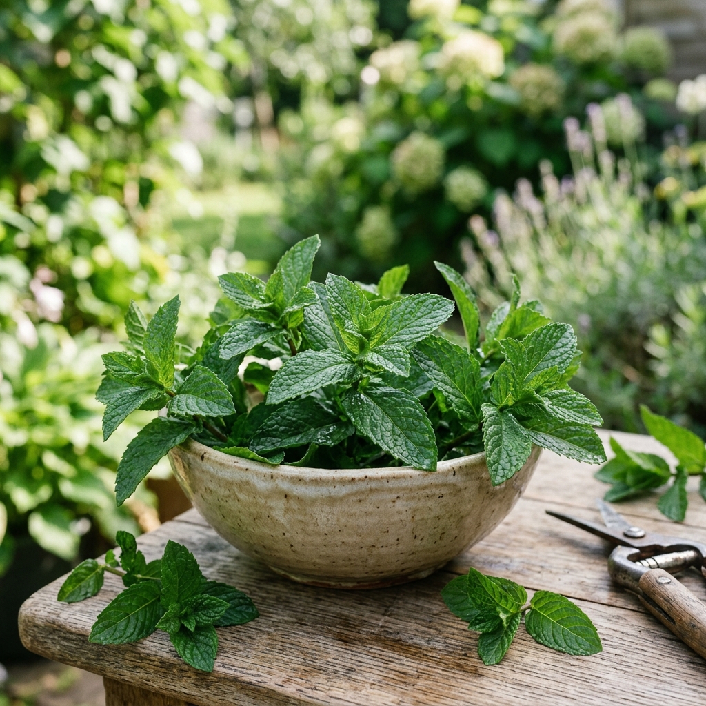 mint harvest stage