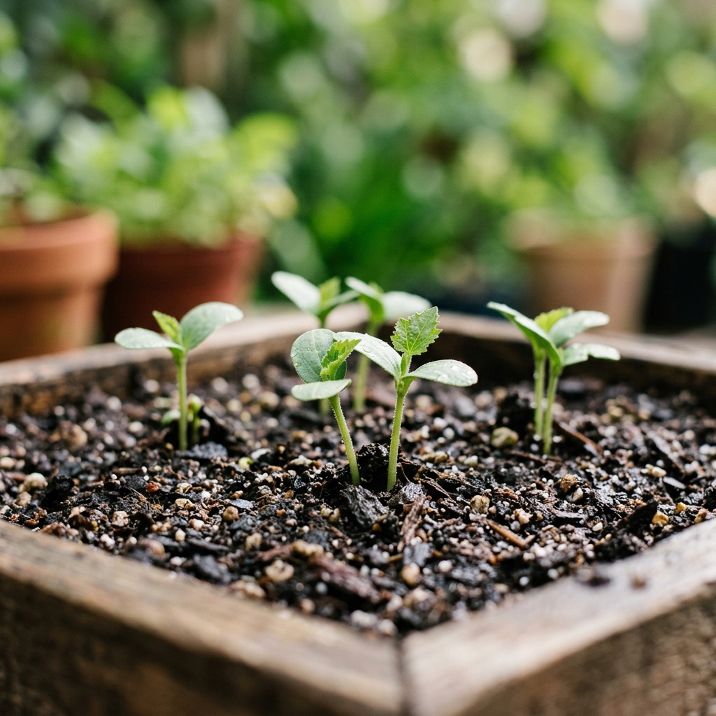 okra seedling stage