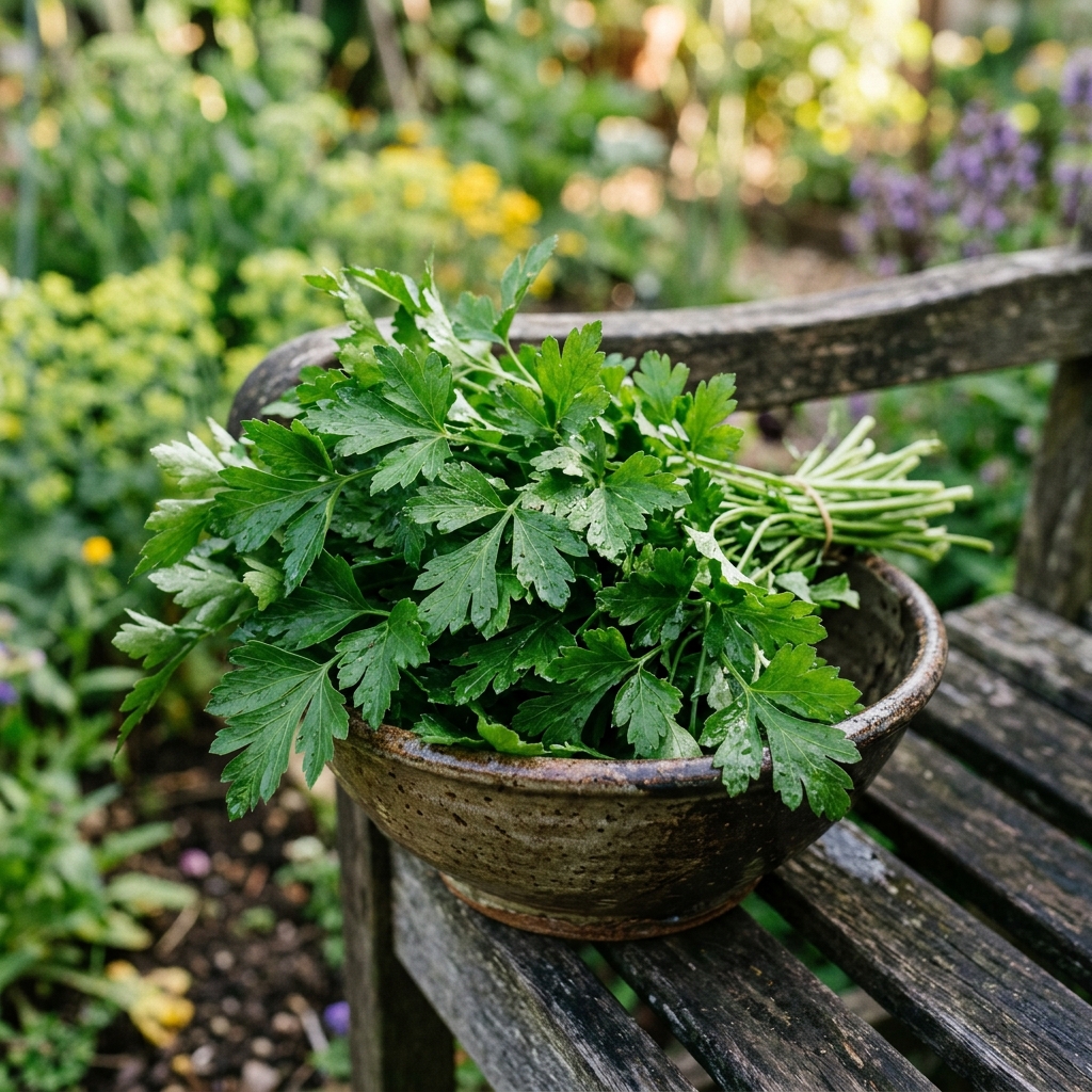parsley harvest stage