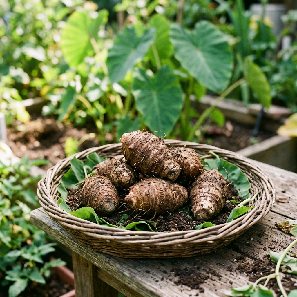 taro harvest stage