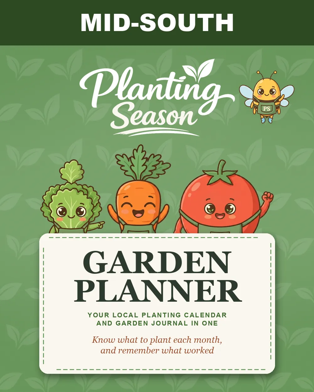 Cover of the Mid-South Garden Planner by Planting Season