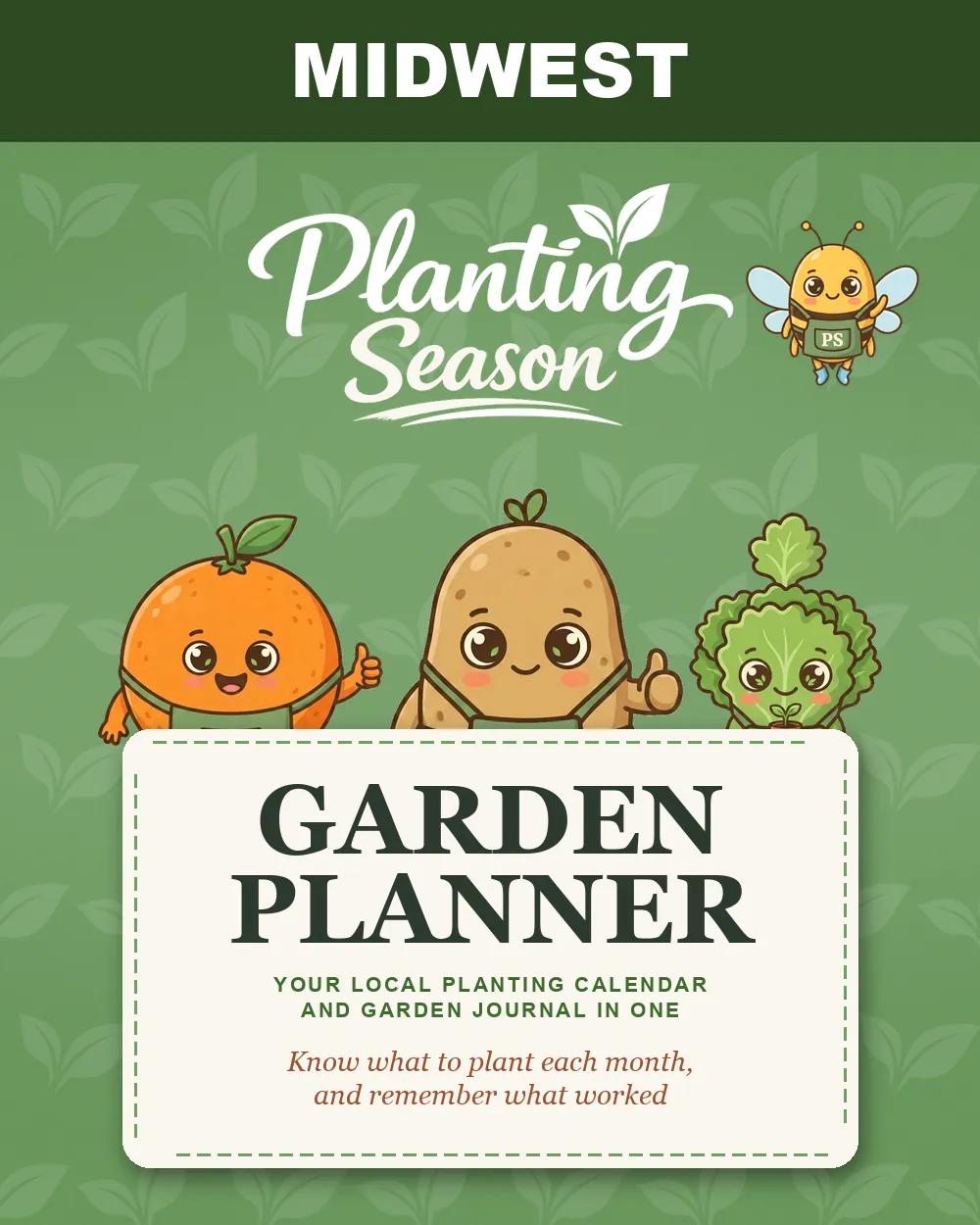 Cover of the Midwest Garden Planner by Planting Season