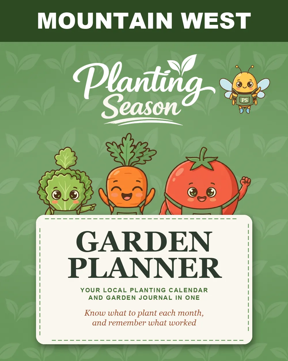 Cover of the Mountain West Garden Planner by Planting Season